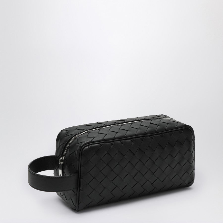 Bottega Veneta Bags? Bottega Veneta Men Black Travel Pouch In Intrecciato Premium Designer Shoulder Bag