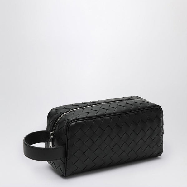 Bottega Veneta Bags? Bottega Veneta Men Black Travel Pouch In Intrecciato Premium Designer Shoulder Bag