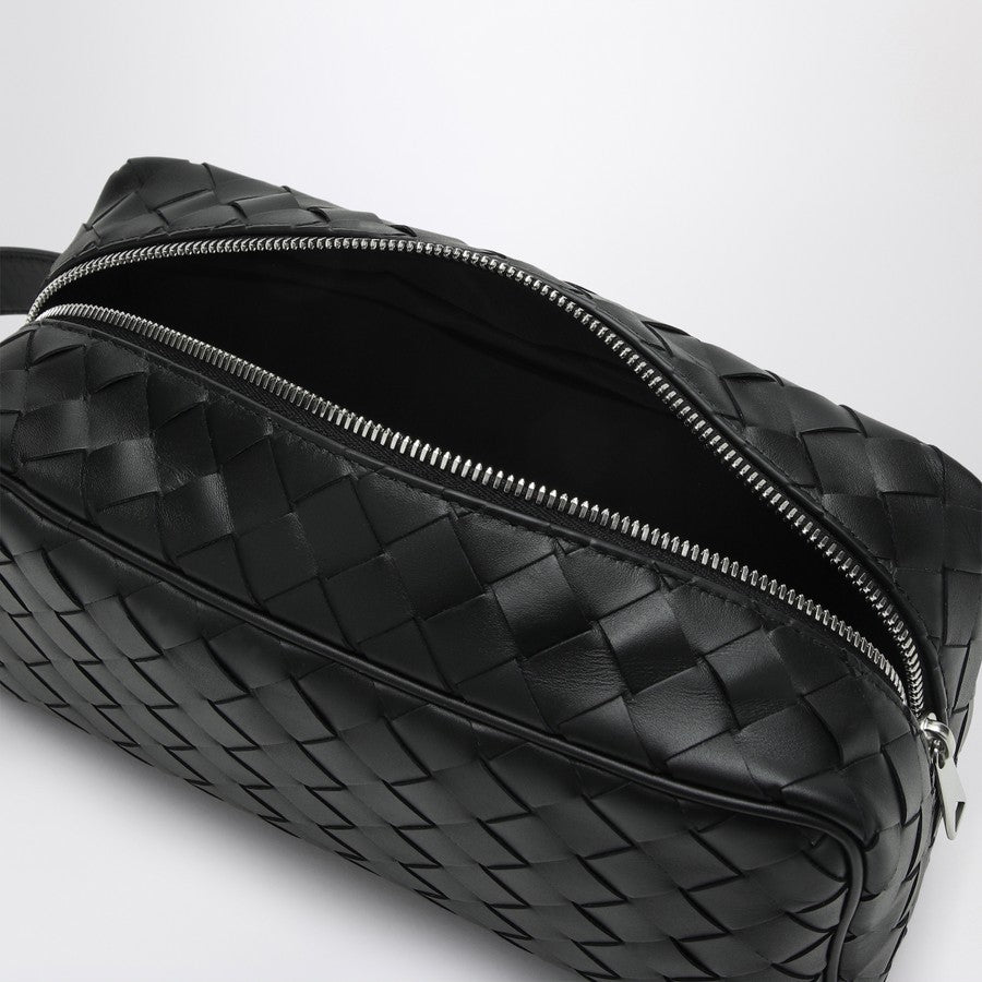 Bottega Veneta Bags? Bottega Veneta Men Black Travel Pouch In Intrecciato Premium Designer Shoulder Bag