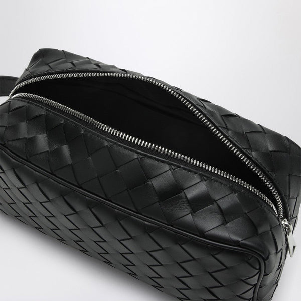 Bottega Veneta Bags? Bottega Veneta Men Black Travel Pouch In Intrecciato Premium Designer Shoulder Bag