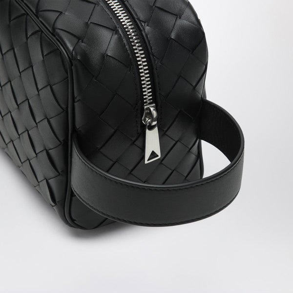 Bottega Veneta Bags? Bottega Veneta Men Black Travel Pouch In Intrecciato Premium Designer Shoulder Bag