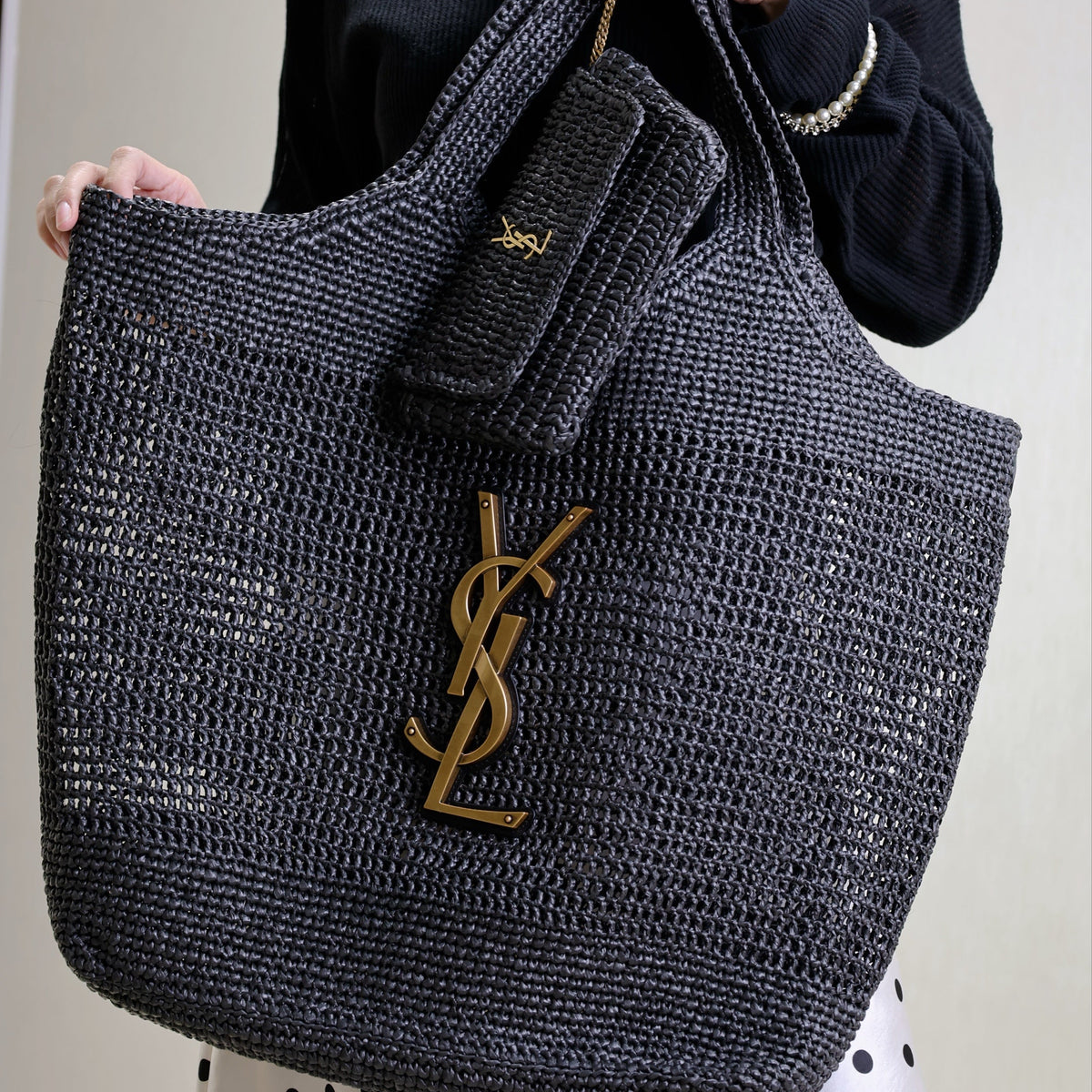 Saint Laurent Bags- Saint Laurent Icare In Raffia Bag Elegant Everyday Designer Handbag