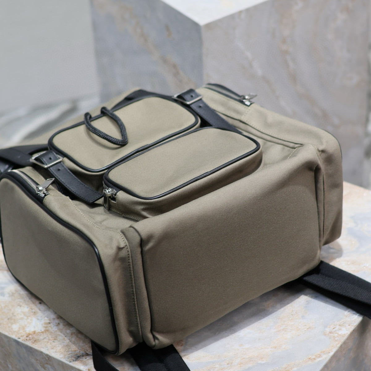 Saint Laurent Bags- Saint Laurent City Multi Pocket Backpack Luxury Designer Leather Handbag