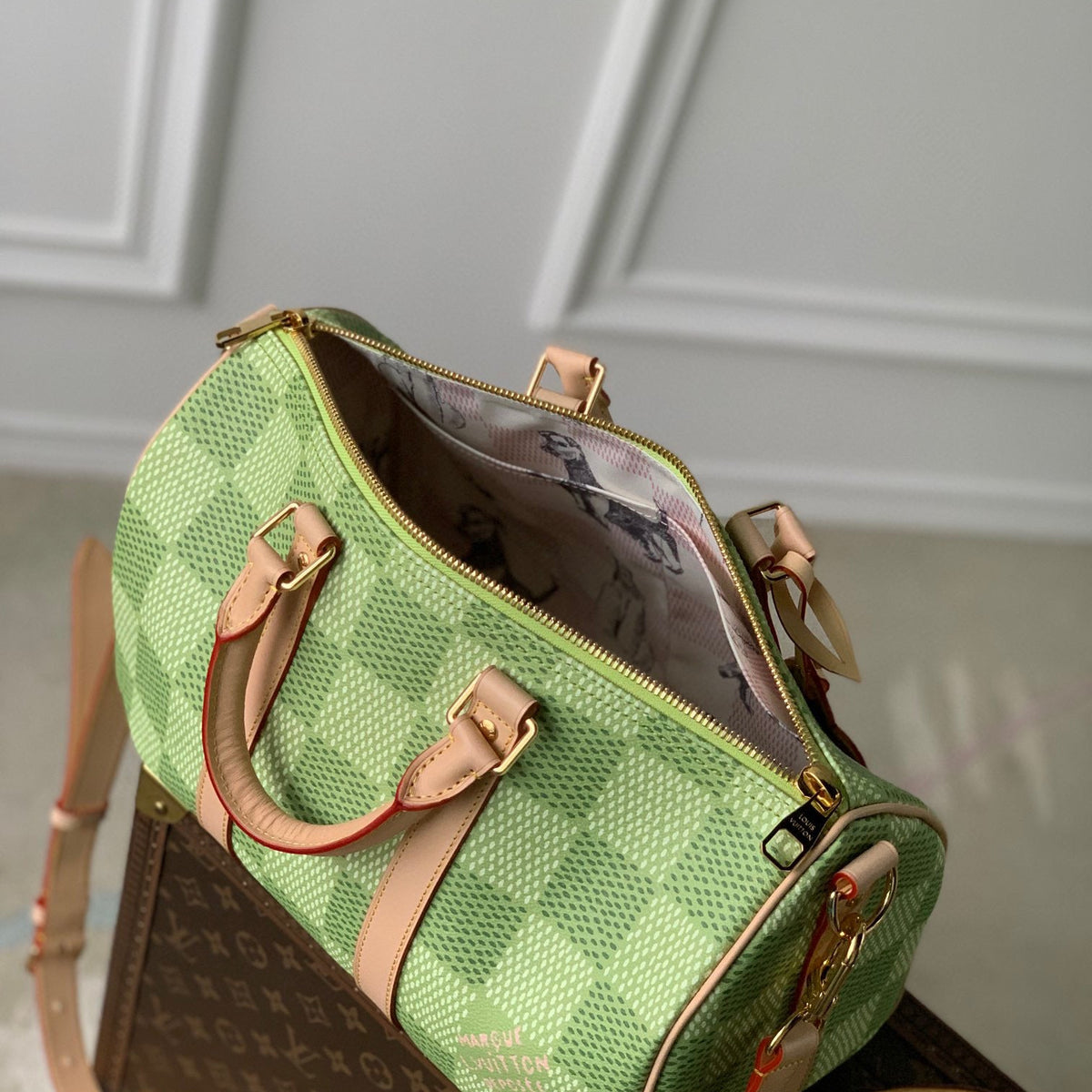 Louis Vuitton Bags- Louis Vuitton Lou Keepall 35 Bag Elegant Everyday Designer Handbag