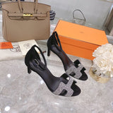 Hermès White Chunky Platform Sneakers - Back View
