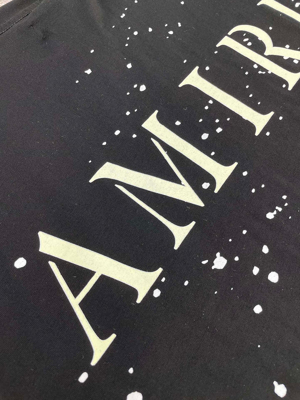 Close-up of Amiri t-shirt craftsmanship