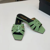Close-up of Saint Laurent shoes craftsmanship