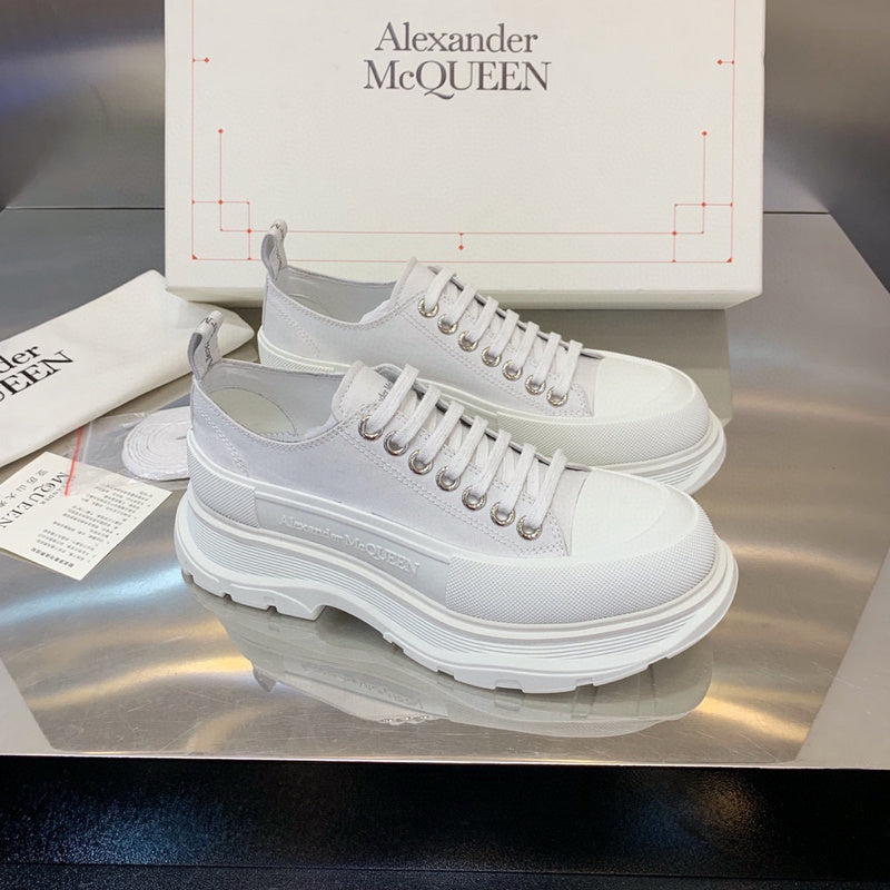 Alexander McQueen Nude Chunky Platform Sneakers - Side Profile View