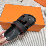 Hermès Nude Espadrille Wedge Sandals - Lifestyle Styling Shot