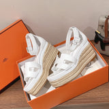 Hermès White Loafer Flats - Detail Shot of Craftsmanship