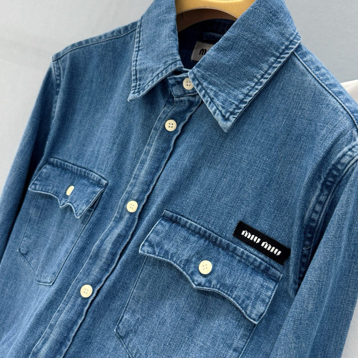 Tops- Miu M Denim Shirt Premium Designer Casual Top