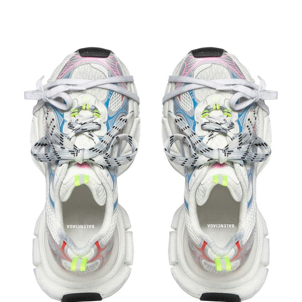 Close-up of Balenciaga sneakers hardware and fine stitching