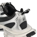 Close-up of Balenciaga sneakers hardware and fine stitching