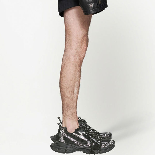 Close-up of Balenciaga sneakers hardware and fine stitching