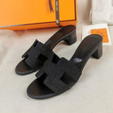 Hermès Beige Gladiator Sandals - Heel Detail View