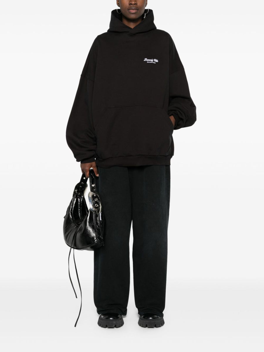 Balenciaga Bags? BALENCIAGA Oversized Hoodie with Pouch Pocket - Women's Premium Designer Shoulder Bag