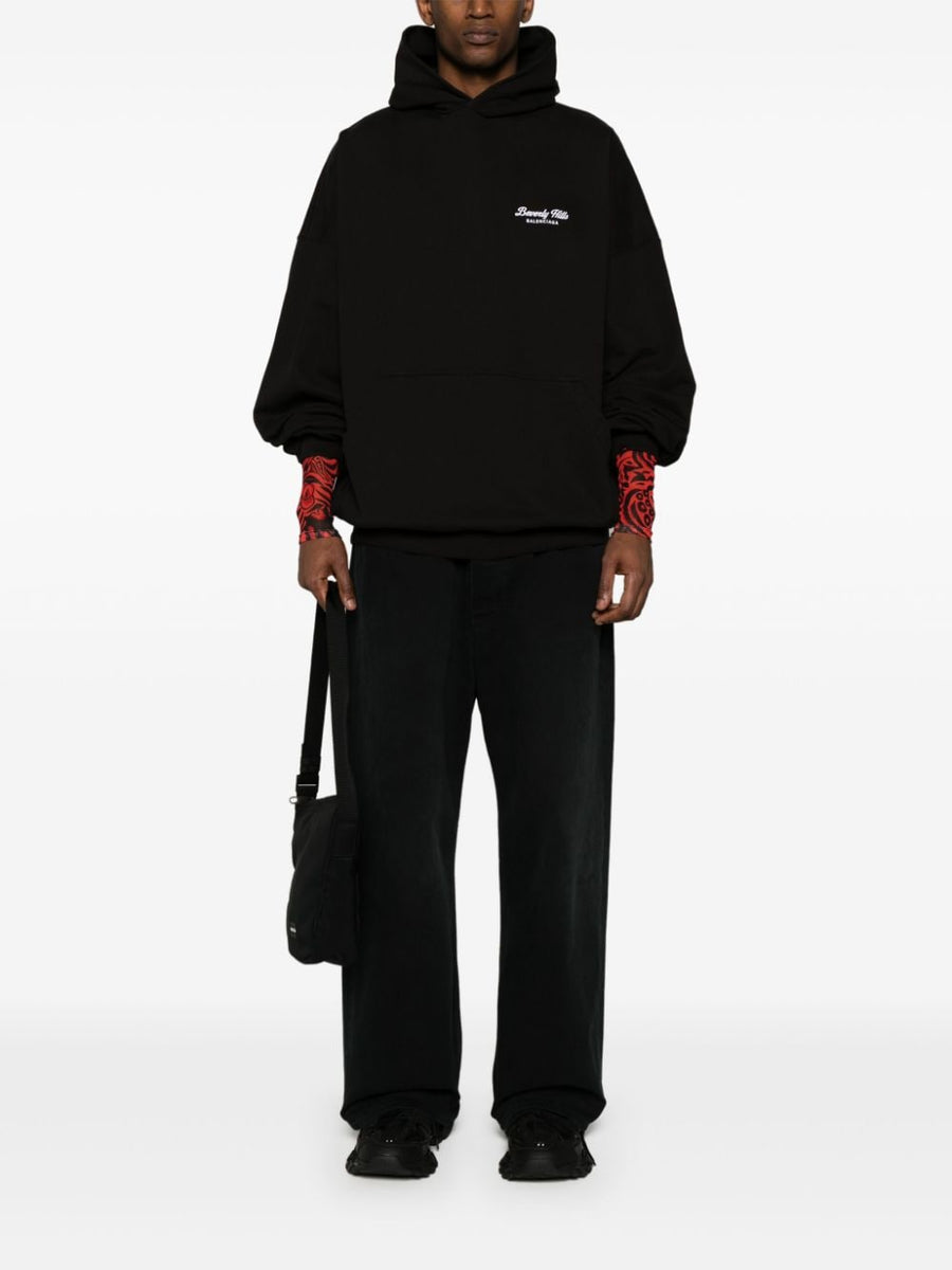 Balenciaga Bags? BALENCIAGA Oversized Hoodie with Pouch Pocket - Women's Luxury Designer Leather Handbag