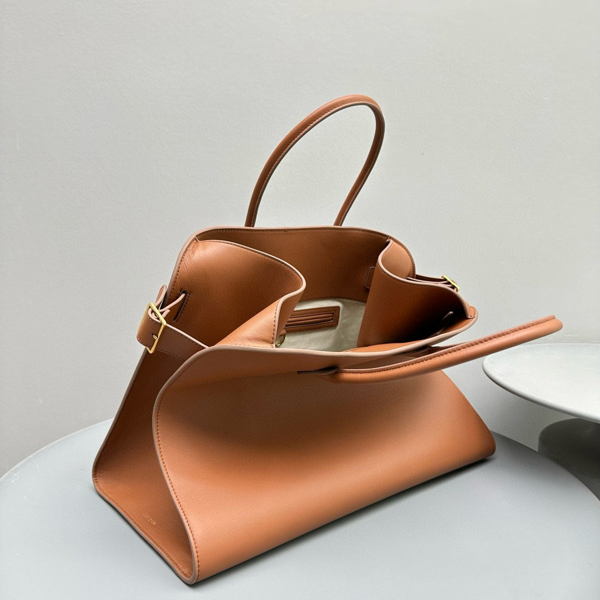 The Row Bags- The Row Margaux 17 Bag Luxury Designer Leather Handbag