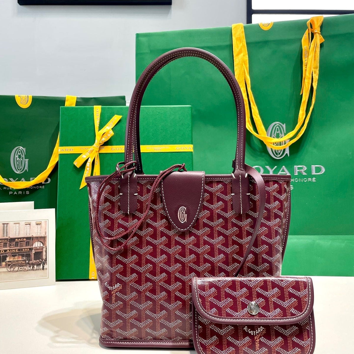 Bags- Goya Mini Anjou Bag Luxury Designer Leather Handbag