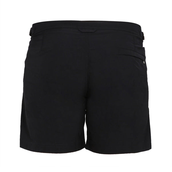 Close-up of Alexander McQueen swimsuits hardware and fine stitching