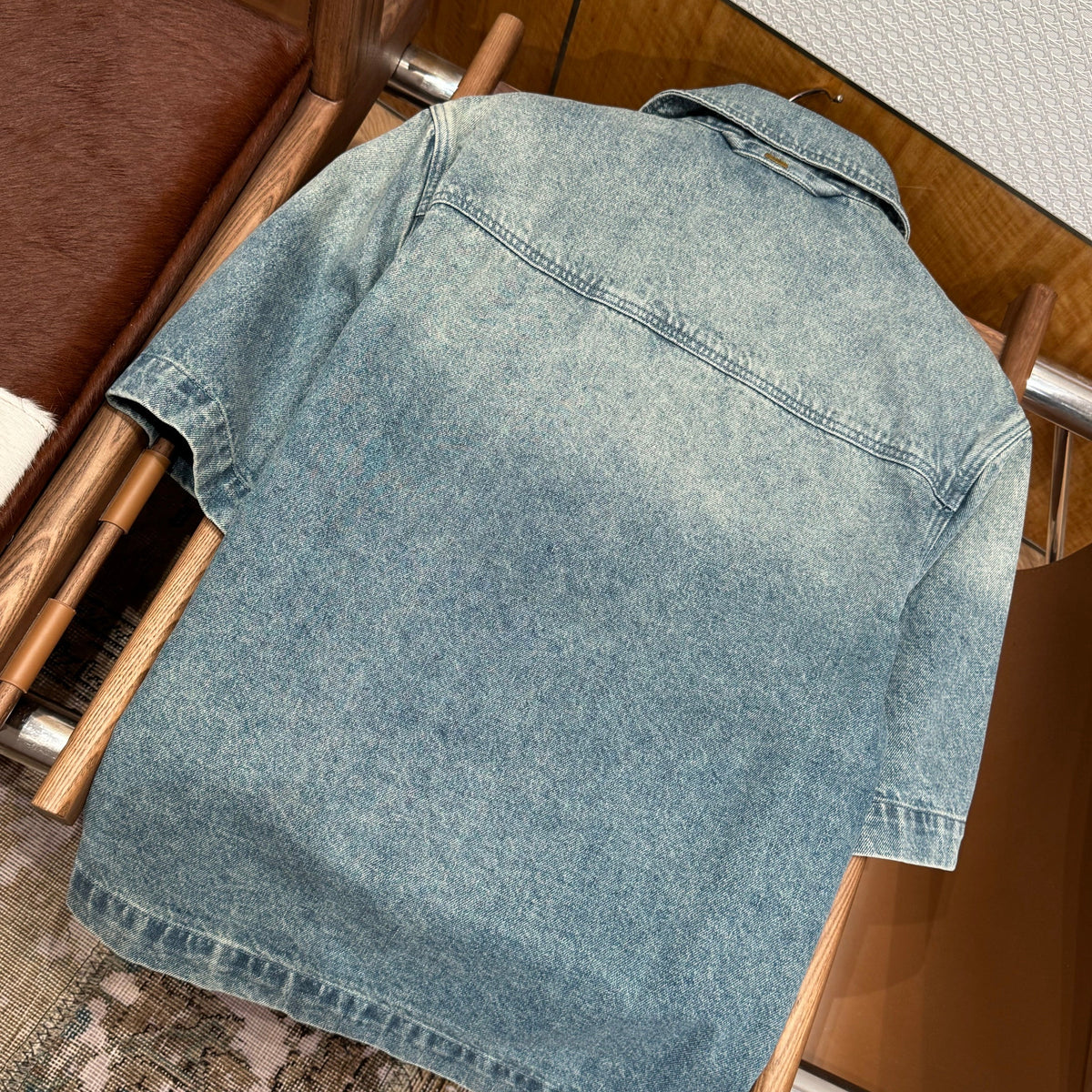 Louis Vuitton Tops- Louis Vuitton Lou Denim Shirt Premium Designer Casual Top