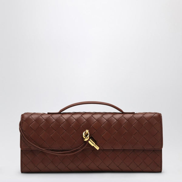 Bottega Veneta Bags? Bottega Veneta Women Andiamo Clutch Sapele With Handle Premium Designer Shoulder Bag