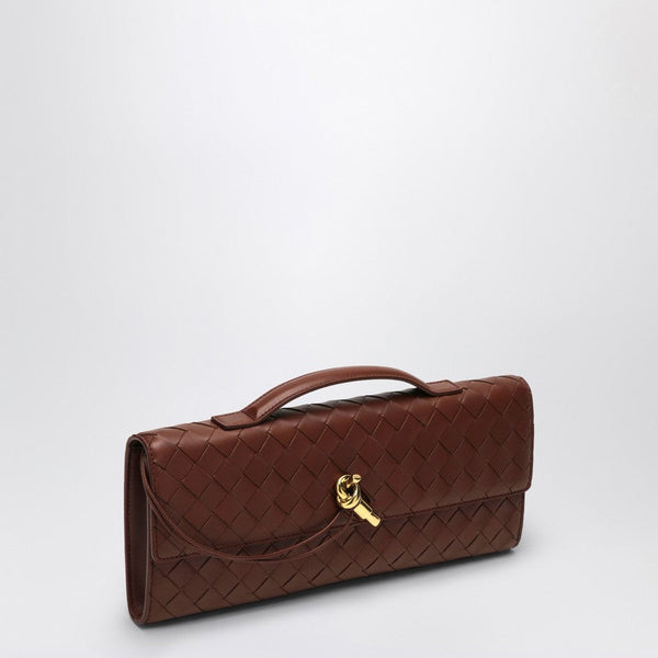 Bottega Veneta Bags? Bottega Veneta Women Andiamo Clutch Sapele With Handle Premium Designer Shoulder Bag