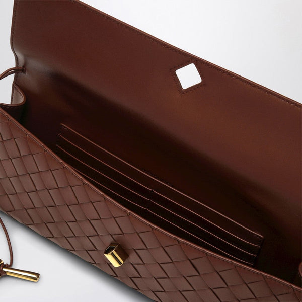 Bottega Veneta Bags? Bottega Veneta Women Andiamo Clutch Sapele With Handle Premium Designer Shoulder Bag