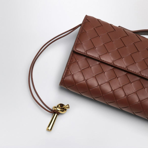 Bottega Veneta Bags? Bottega Veneta Women Andiamo Clutch Sapele With Handle Premium Designer Shoulder Bag