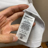 Close-up of Burberry t-shirt craftsmanship