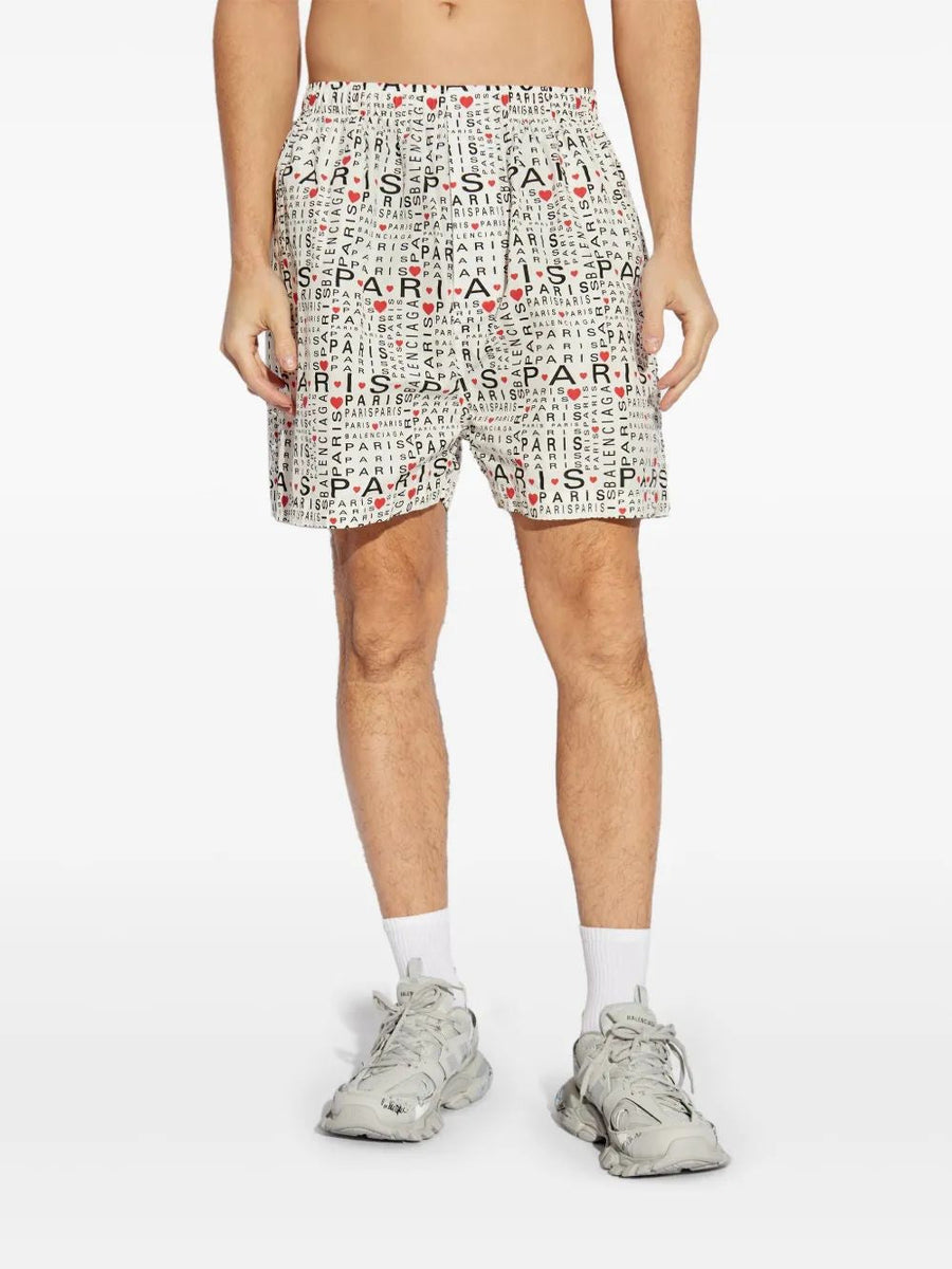 Balenciaga Pants? BALENCIAGA Men's Mini Pyjama Shorts for SS25 Tailored Everyday Designer Pants