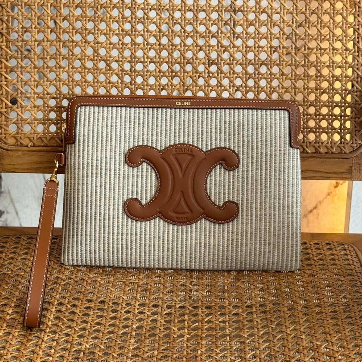 Bags- Cel Small Pouch With Strap Luxury Designer Leather Handbag