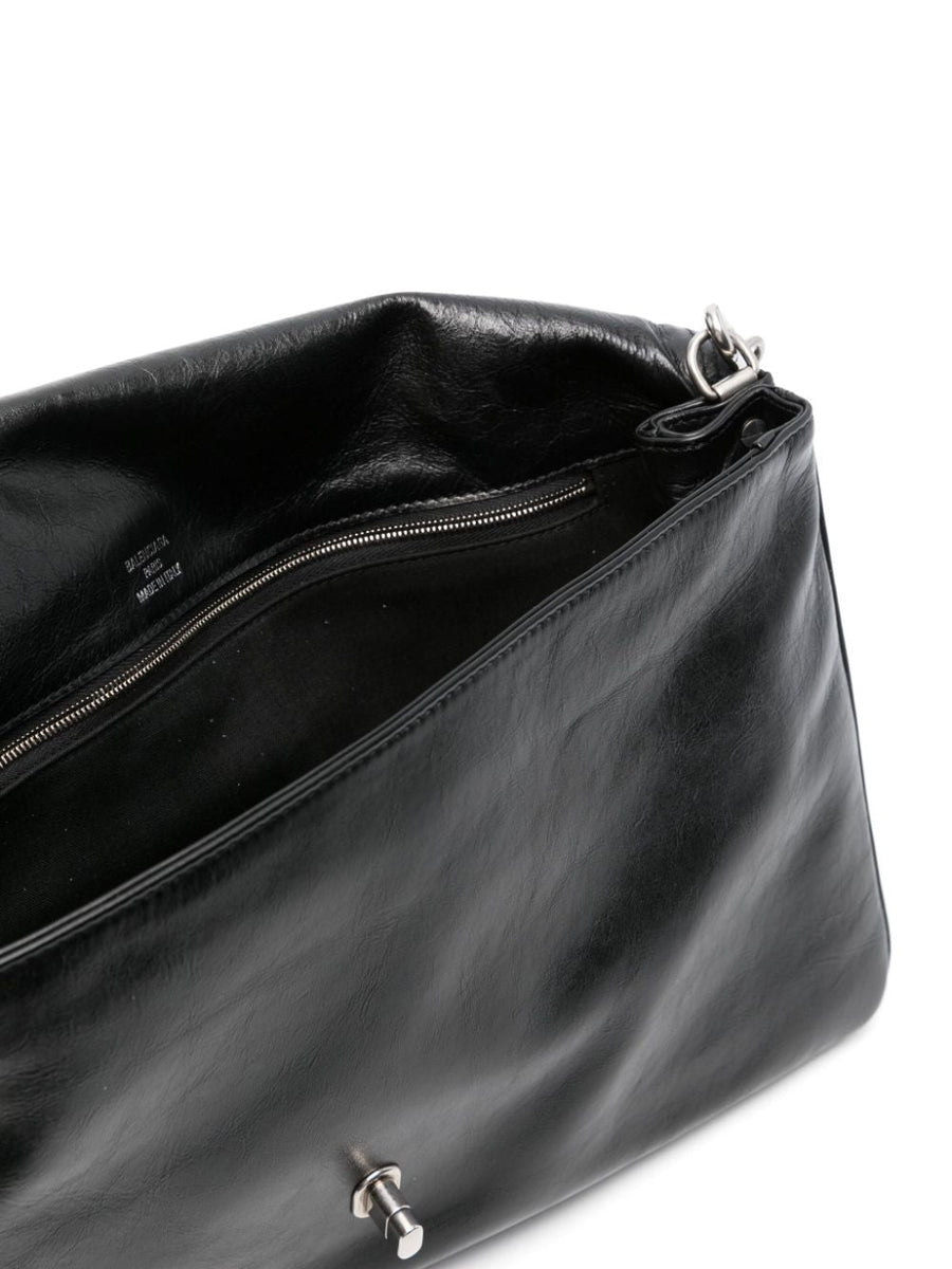 Balenciaga Bags? BALENCIAGA Smooth Grain Adjustable Handbag with Chain-Link Shoulder Strap Elegant Everyday Designer Handbag
