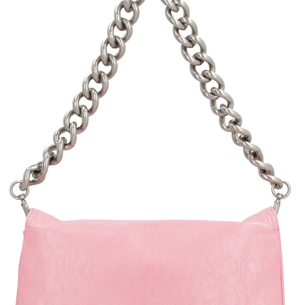 Close-up of Balenciaga shopping bags hardware and fine stitching