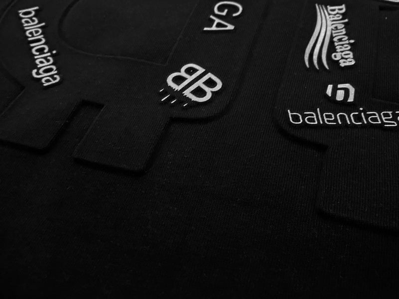 Balenciaga luxury t-shirt detail shot