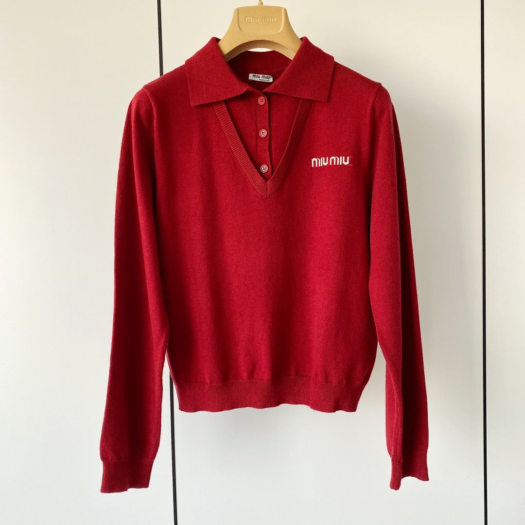 Sweaters- Miu M Jumper Luxury Designer Knit Sweater