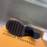 Louis Vuitton Grey Pointed-Toe Flats - Sole Detail View