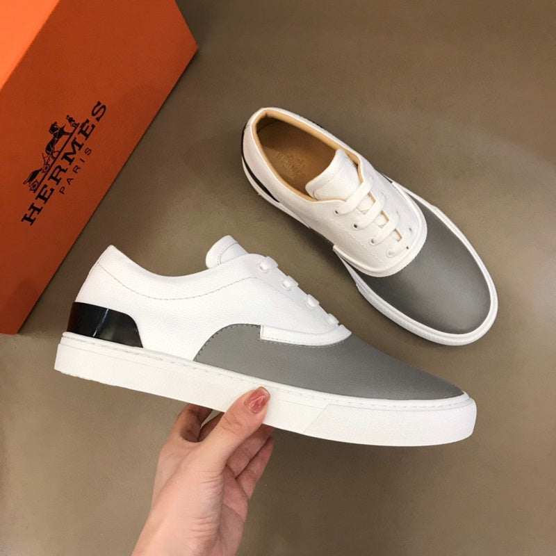 Hermès Chocolate Brown High-Top Sneakers - Back View