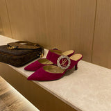 Louis Vuitton Black Bow-Detail Flats - Toe Detail View