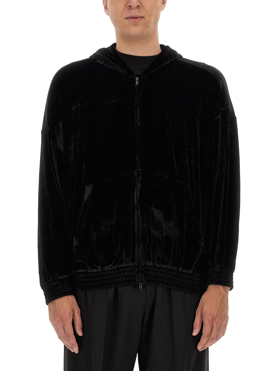 Balenciaga Hoodies? BALENCIAGA Luxurious Velvet Sweatshirt for Men Premium Designer Casual Hoodie