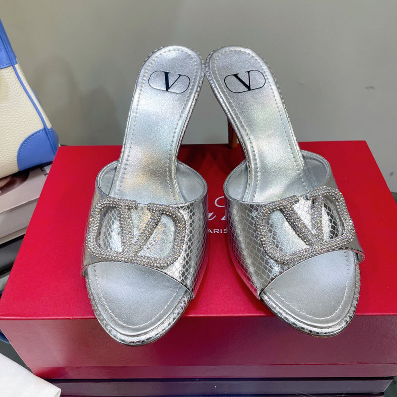 Close-up of Valentino Garavani shoes craftsmanship