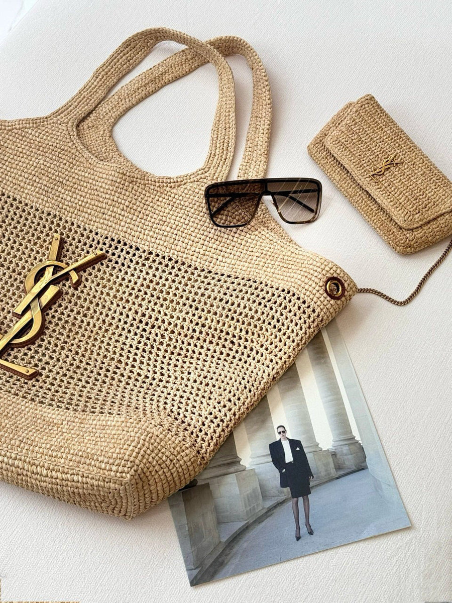 Saint Laurent Bags- Saint Laurent Icare In Raffia Bag Premium Designer Shoulder Bag