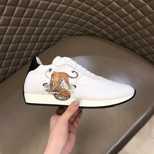 Hermès Camel Chunky Platform Sneakers - Full Silhouette View