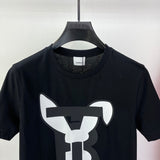 Close-up of Burberry t-shirt craftsmanship