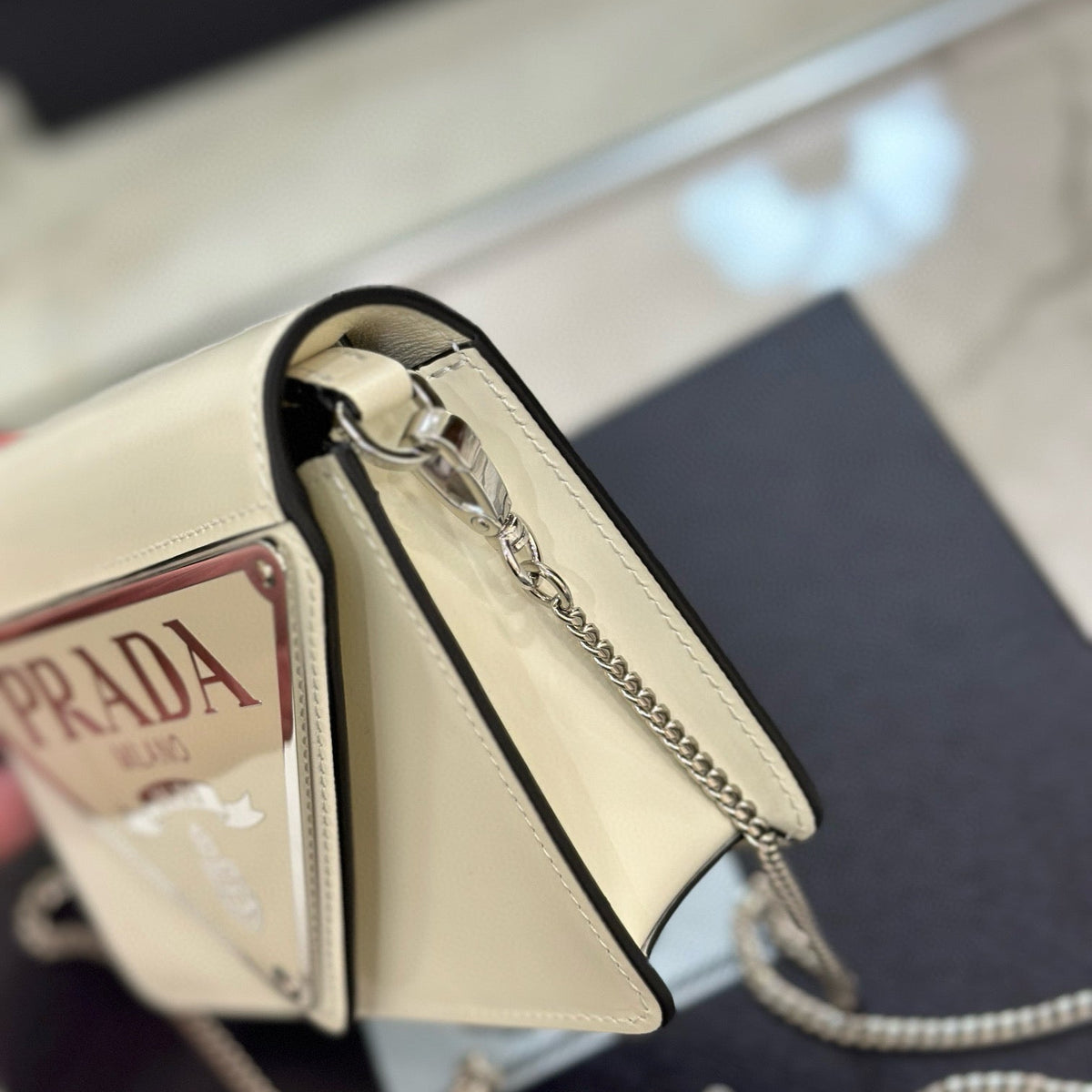 Bags- Pd Triangle Logo Buffed Shoulder Bag Elegant Everyday Designer Handbag