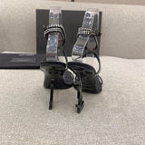 Close-up of Saint Laurent shoes craftsmanship