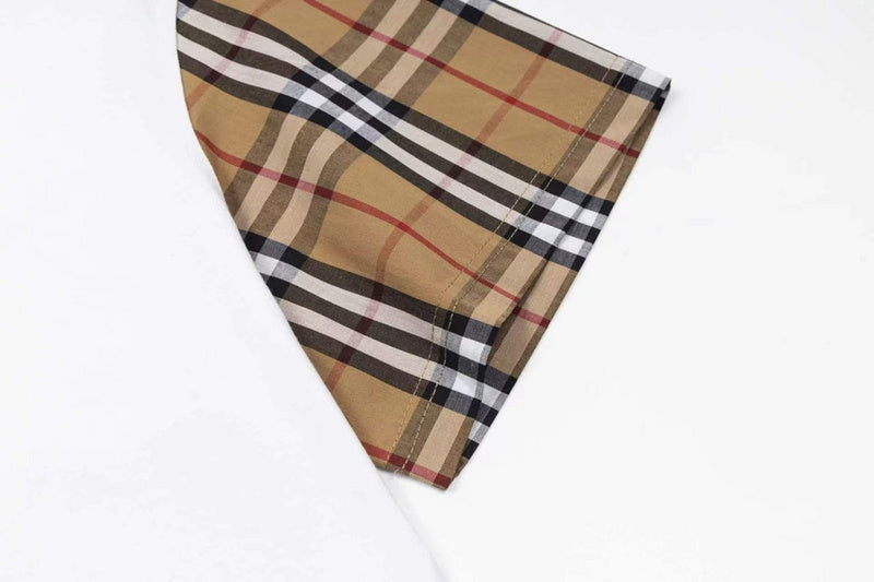 Close-up of Burberry t-shirt craftsmanship