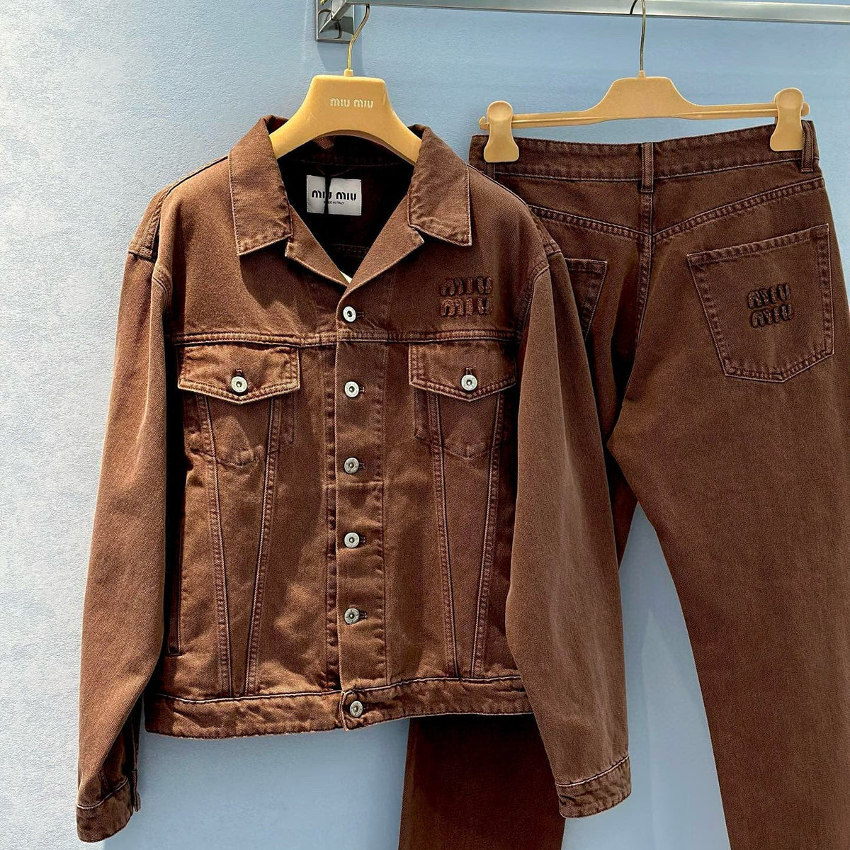Jackets- Miu M Denim Jacket Luxury Designer Outerwear Jacket