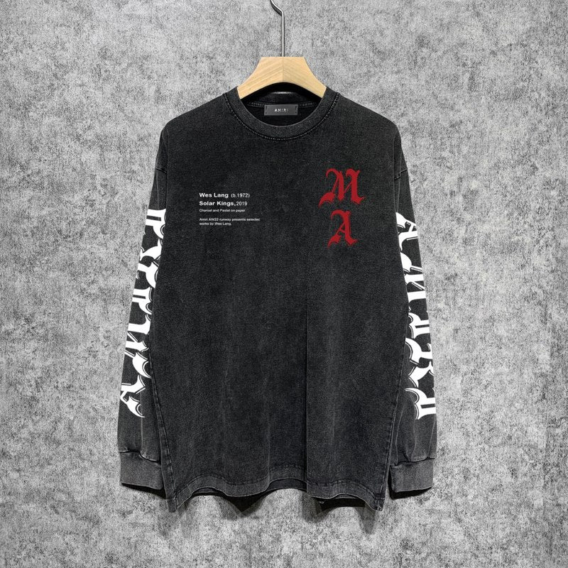 Close-up of Amiri hoodie craftsmanship