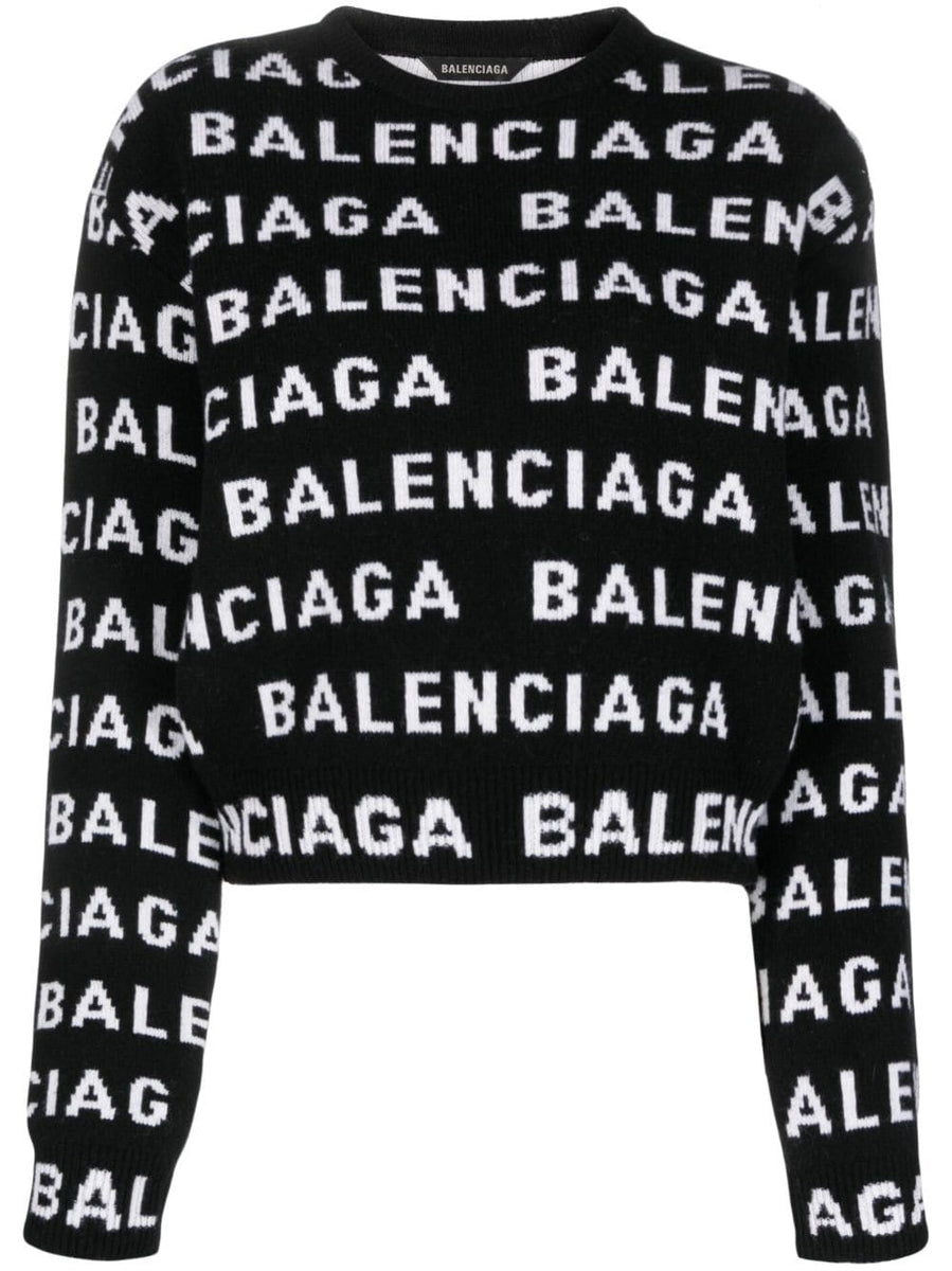 Balenciaga Sweaters? BALENCIAGA Crew-Neck Wool Sweater Luxury Designer Knit Sweater